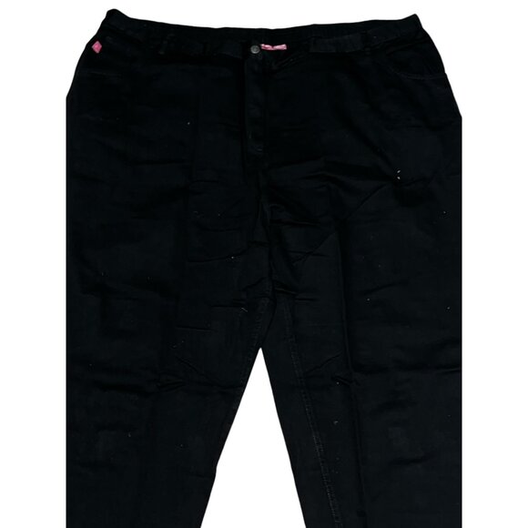 Woman Within NWOT Stretch Cotton Chino Straight Leg Pant Sz 20 Wide Black Plus - Picture 8 of 16